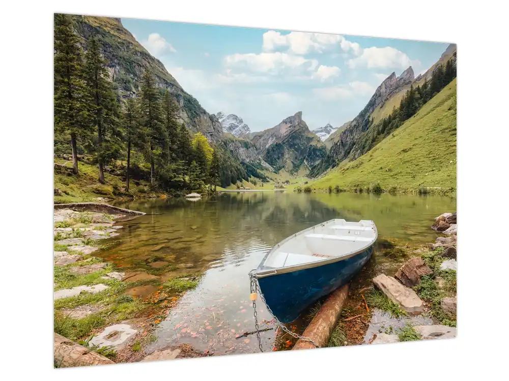 Schilderij - Seealpsee, meer in Zwitserland Popularny