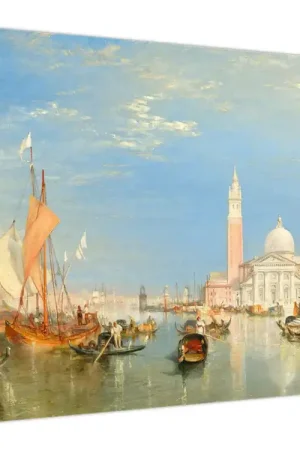 Zwrot pieniędzy Schilderij - Joseph Mallord William Turner, Venice the Dogana and San Giorgio Maggiore, reproducties