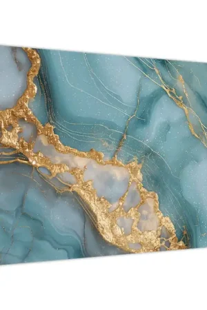 Wyprzedaż Schilderij - Turquoise marmer