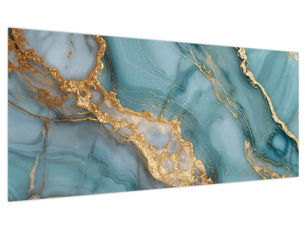 Wyprzedaż Schilderij - Turquoise marmer