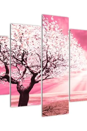 Schilderij - Boom, roos Wyprzedaż