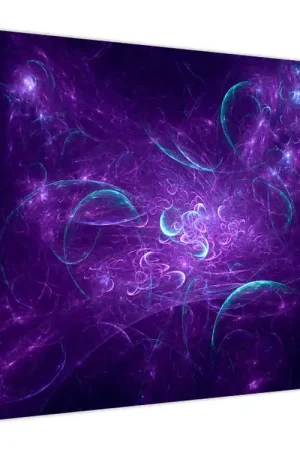 Zwrot pieniędzy Schilderij - Moderne blauwe abstractie