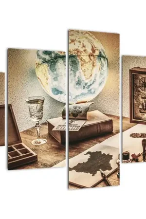 Schilderij - Bureau van een reiziger Tani