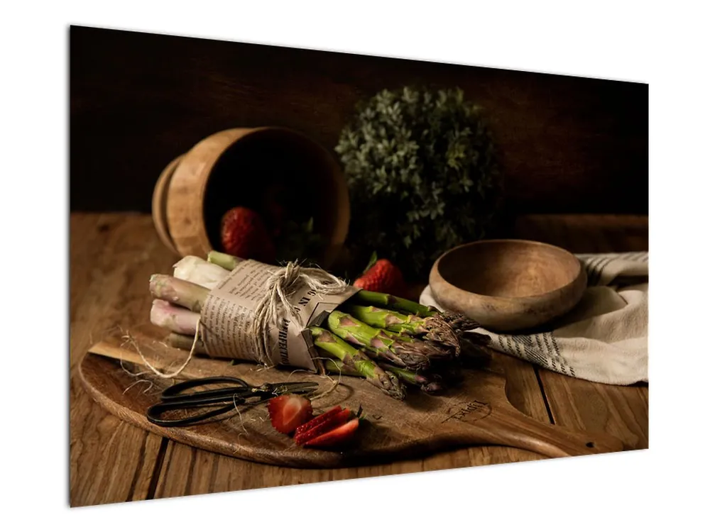 Nowość Schilderij - Asperges op tafel