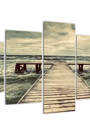 Schilderij - Houten pier in de zee Bezpieczna płatność