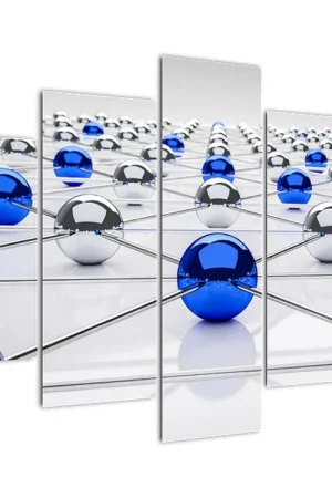 Schilderij - Met elkaar verbonden ballen Popularny