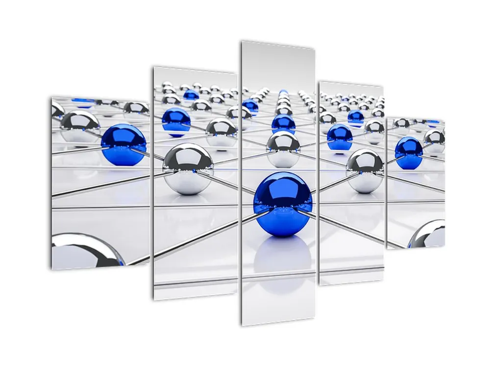 Schilderij - Met elkaar verbonden ballen Popularny