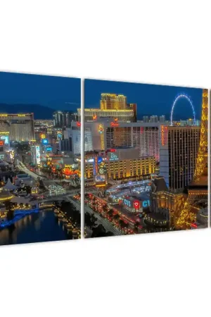 Schilderij - Las Vegas bij nacht Rabat