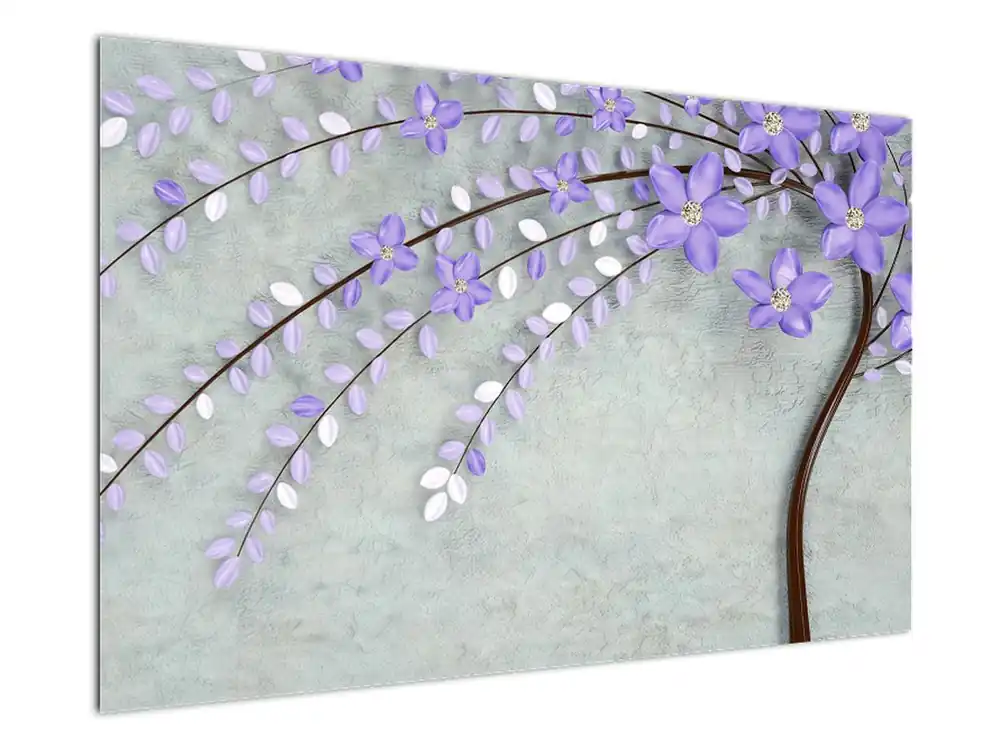 Schilderij - Paarse regen Zamów teraz