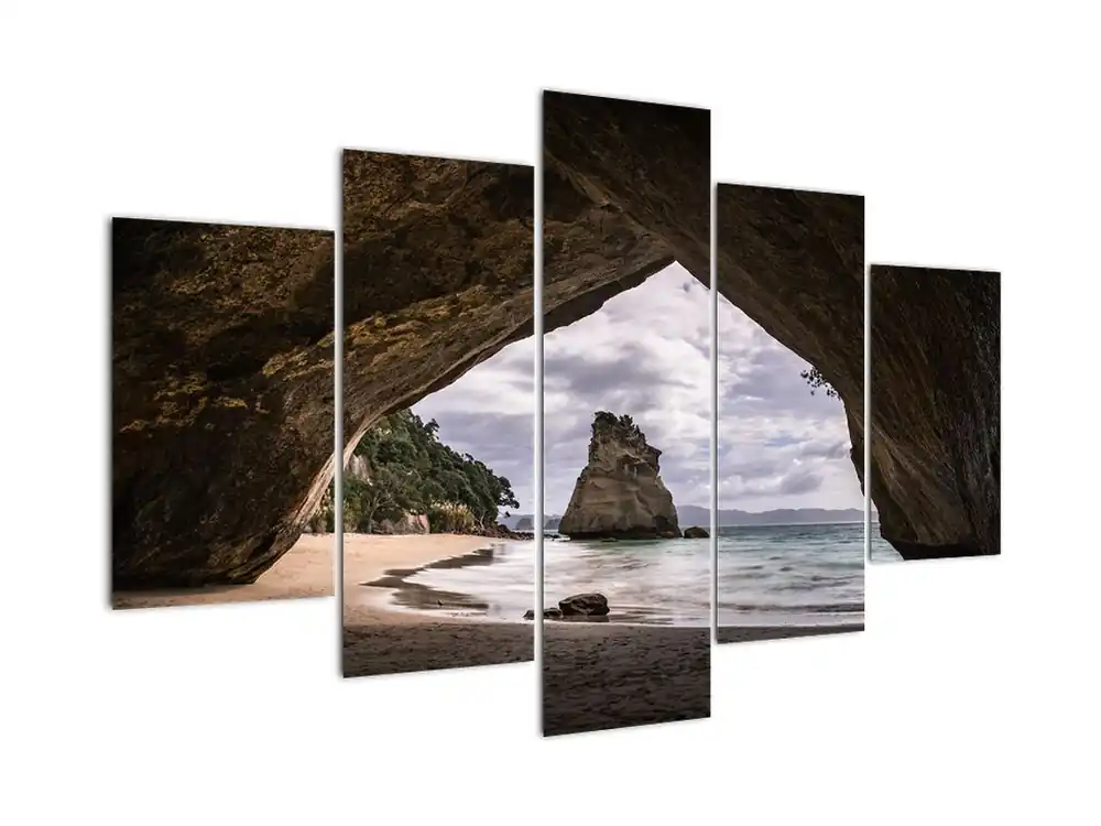 Schilderij - Vanuit een grot, Nieuw-Zeeland Wysoka jakość