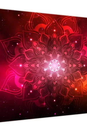 Schilderij - Rode abstractie Wyprzedaż