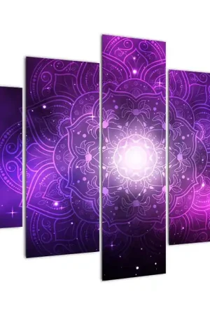 Schilderij - Paarse abstractie Tani