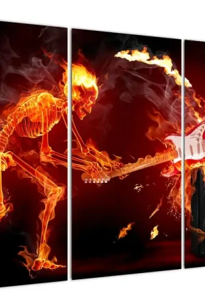 Schilderij - Muziek in vlammen Ekspresowa dostawa