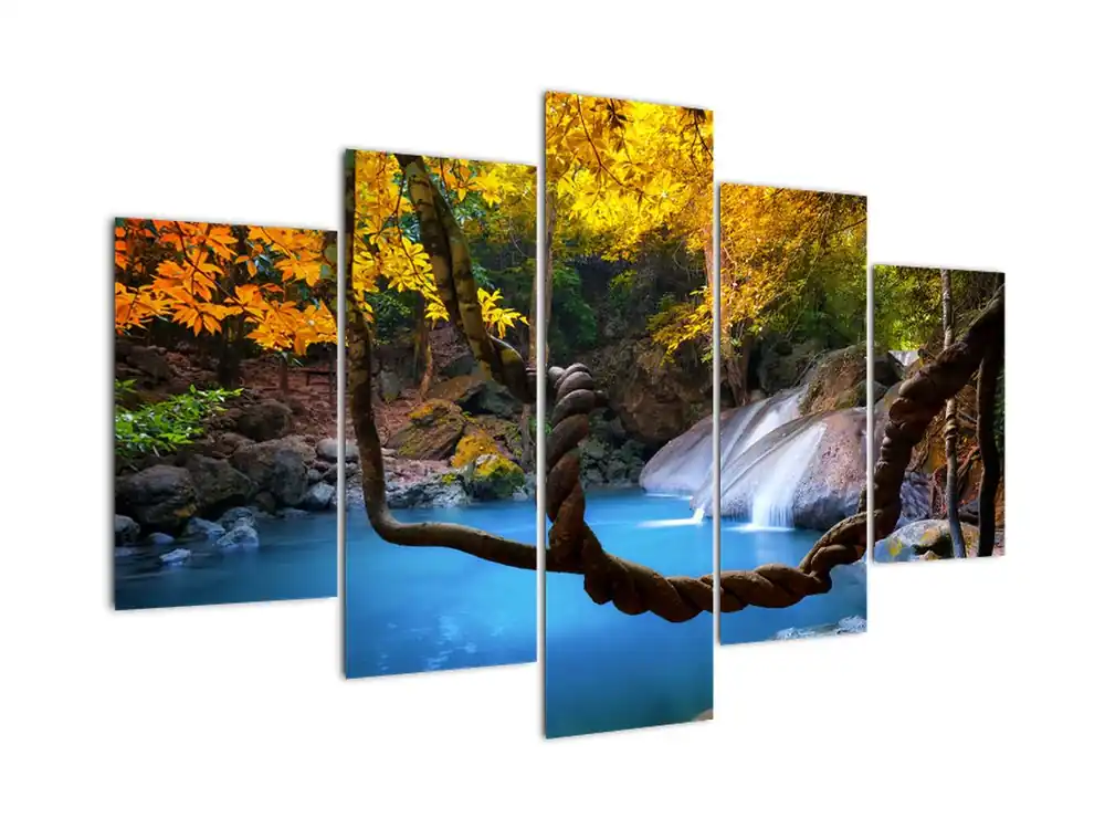 Schilderij - Watervallen in Asië Zwrot pieniędzy