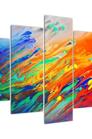 Schilderij - Gekleurde abstractie Tani