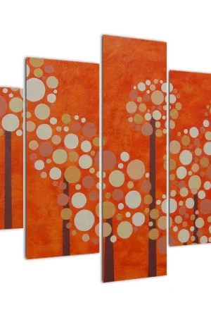 Schilderij - Oranje bos Wyprzedaż