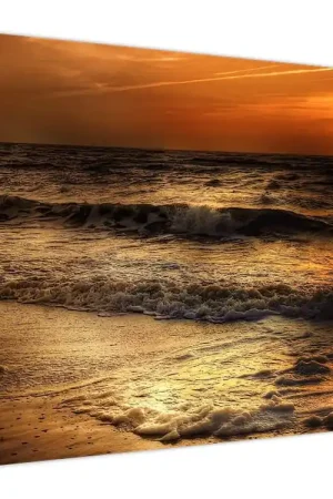 Ostatnia szansa Schilderij - Golven aan de kust