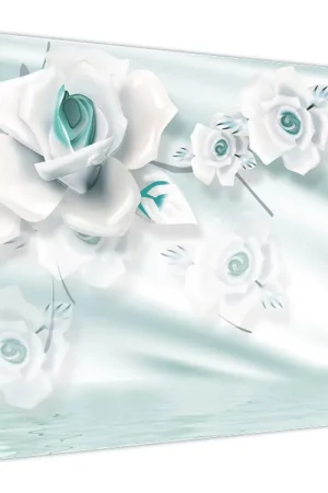 Tani Schilderij - Turquoise rozenbloesems