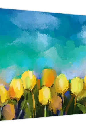 Schilderij - Gele tulpen Zamów teraz