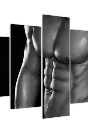 Schilderij - Zwart-wit mannelijk lichaam Zamów teraz