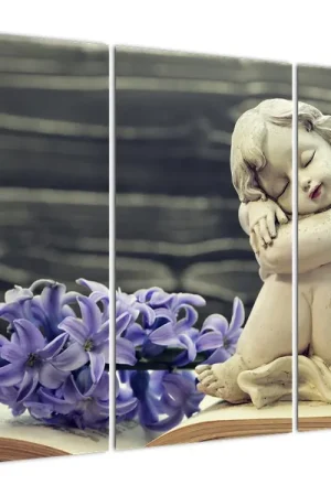 Schilderij - Engeltje met bloem Szybka dostawa