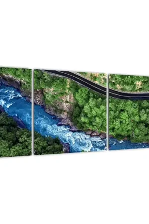 Schilderij - Rivier in de bergen, Kaukasus, Rusland Wyprzedaż