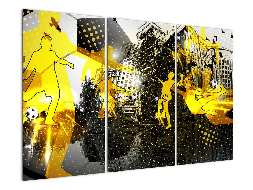 Schilderij - Voetbal in grote stad Niska cena