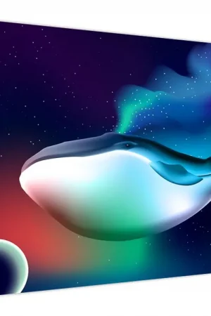 Schilderij - Kosmische walvis Szybka dostawa