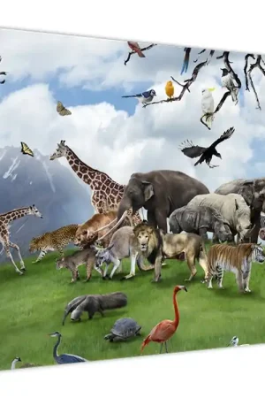 Schilderij - Diertjes op een eiland Zwrot pieniędzy