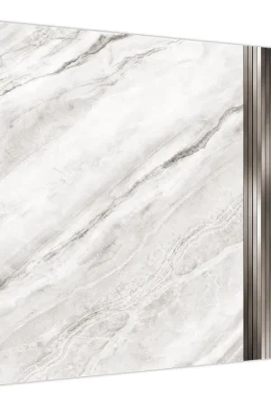 Oryginalny Schilderij - Marmer met zilveren lijnen