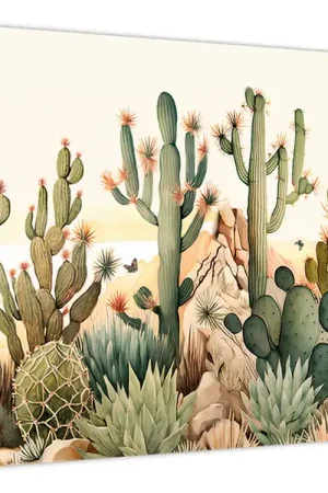 Rabat Schilderij - Woestijn, aquarel