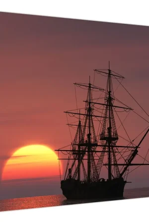 Bezpieczna płatność Schilderij - Middeleeuws schip