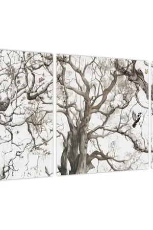 Schilderij - Bospatroon, tekening Premium