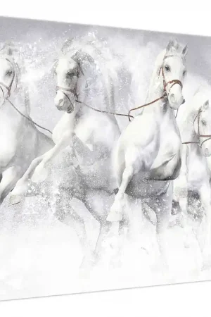 Schilderij - Illustratie van renpaarden Rabat