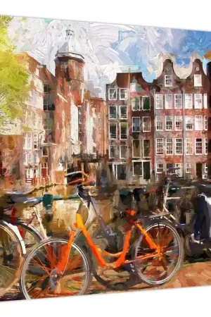 Schilderij - Amsterdam, schilderen Zwrot pieniędzy