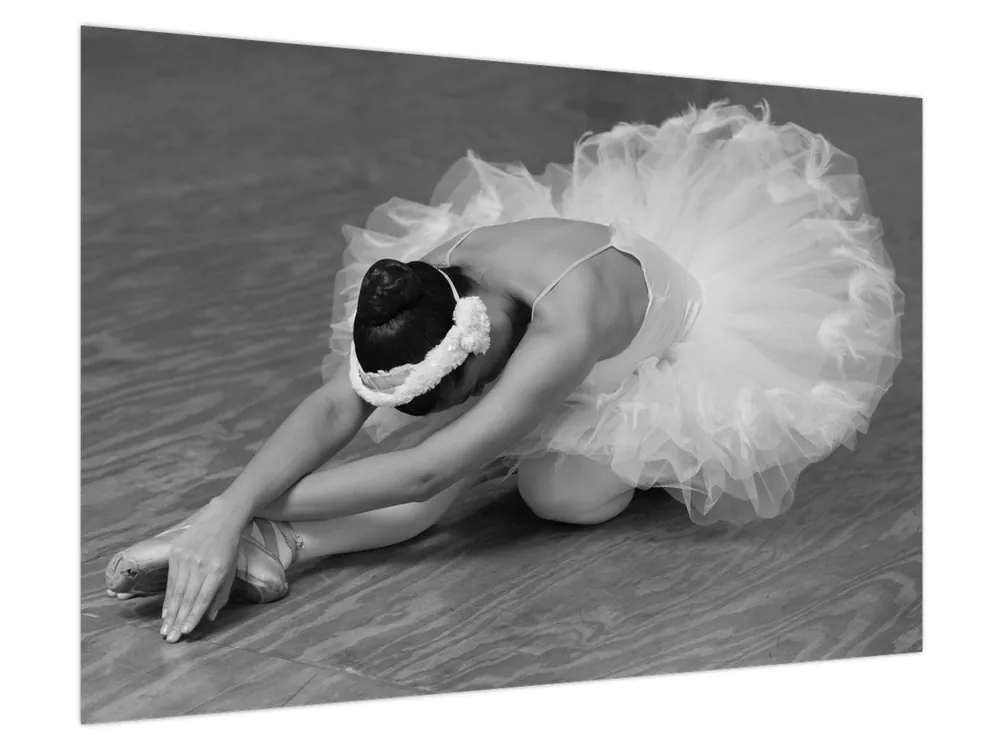 Schilderij - Ballerina, zwart-wit Ekspresowa dostawa
