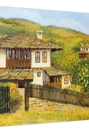 Darmowa dostawa Schilderij - Huisjes in de zomer