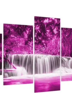 Schilderij - Waterval, paars Nowość