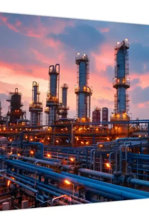 Tani Schilderij - Industriële installatie