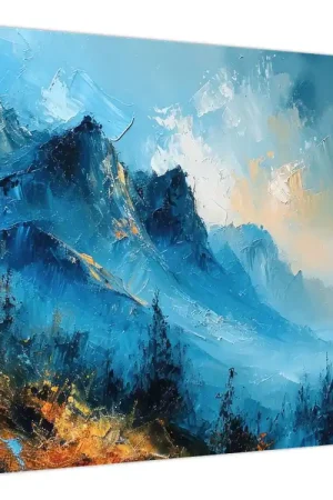 Oryginalny Schilderij - Bergen schilderen