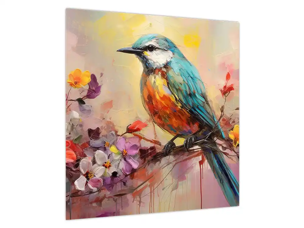 Schilderij - Schilderij van een vogel Oryginalny