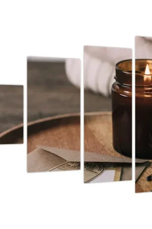 Premium Schilderij - Brandende kaars