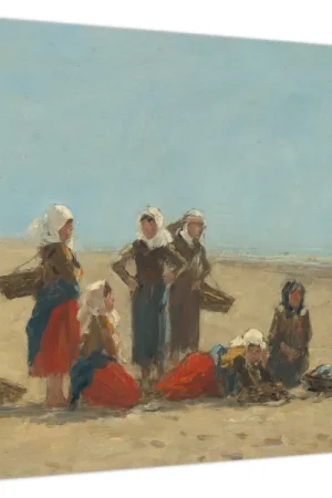 Ekspresowa dostawa Schilderij - Eugène Boudin, Women on the Beach at Berck, reproducties