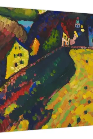 Schilderij - Vasily Kandinsky, Houses at Murnau, reproducties Rabat