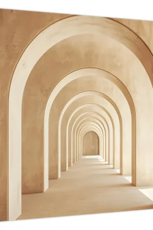 Schilderij - Beige doorgang Nowość