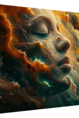 Zwrot pieniędzy Schilderij - Gezicht in de ruimte