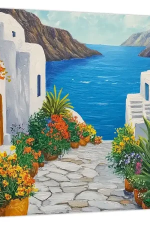 Wysoka jakość Schilderij - Griekse steegje