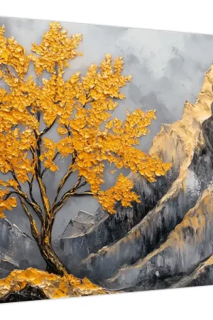 Schilderij – Gouden boom in de bergen Oferta limitowana