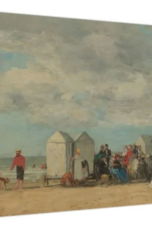 Schilderij - Eugène Boudin, Beach Scene, reproducties Wyprzedaż