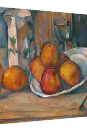 Oferta limitowana Schilderij - Paul Cézanne, Still Life with Milk Jug and Fruit, reproducties